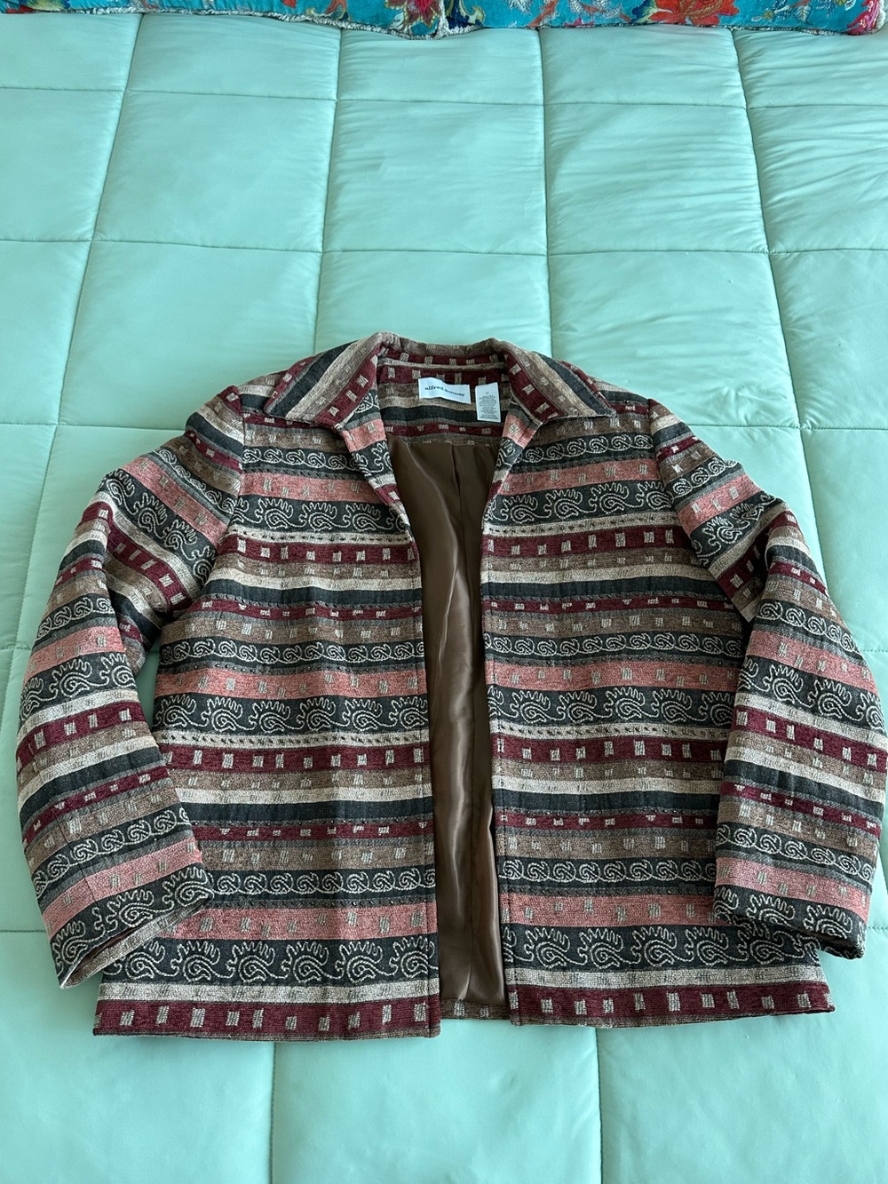 Vintage Alfred Dunner Tapestry Open Jacket